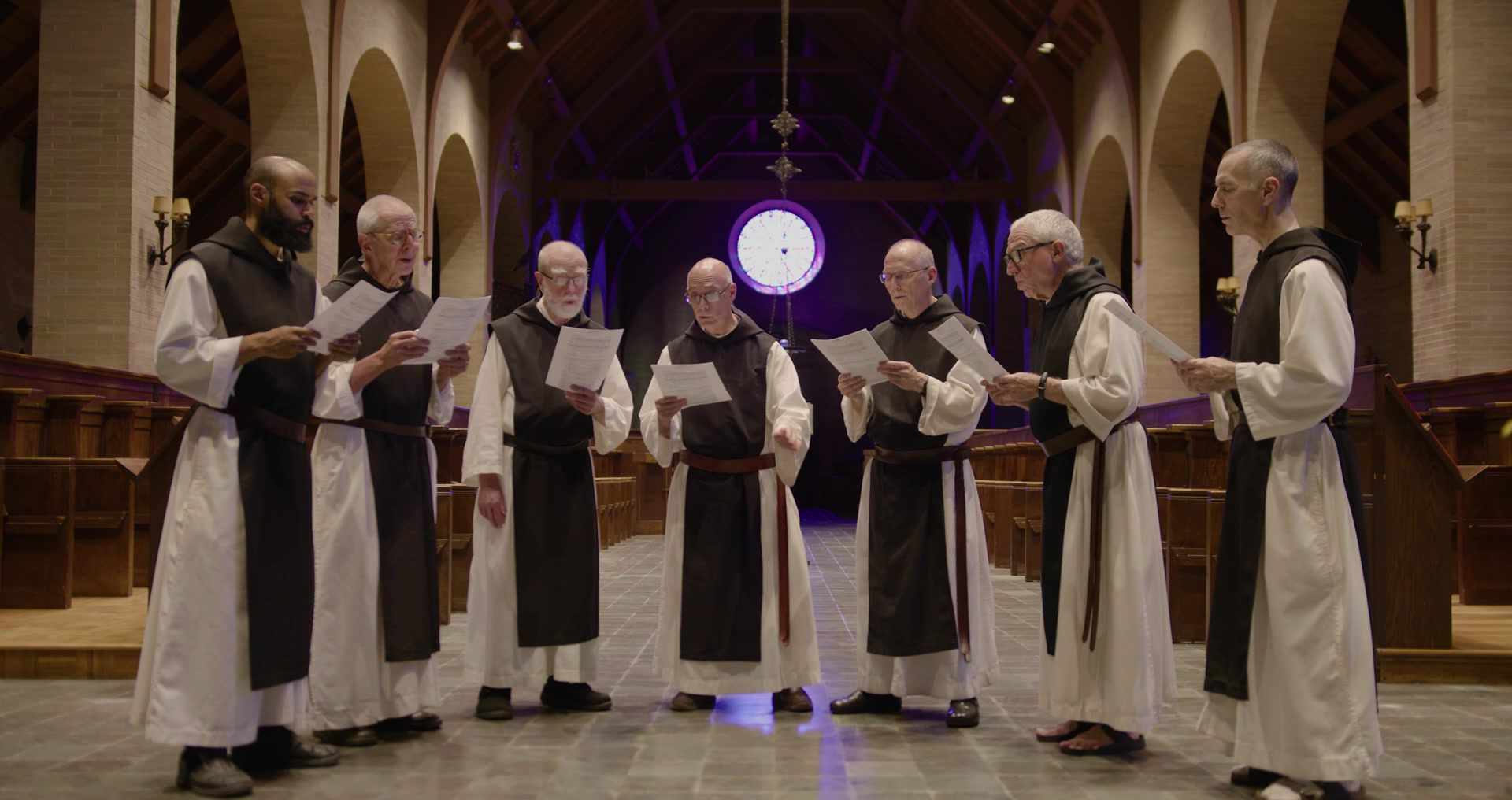 Trappist monks singing